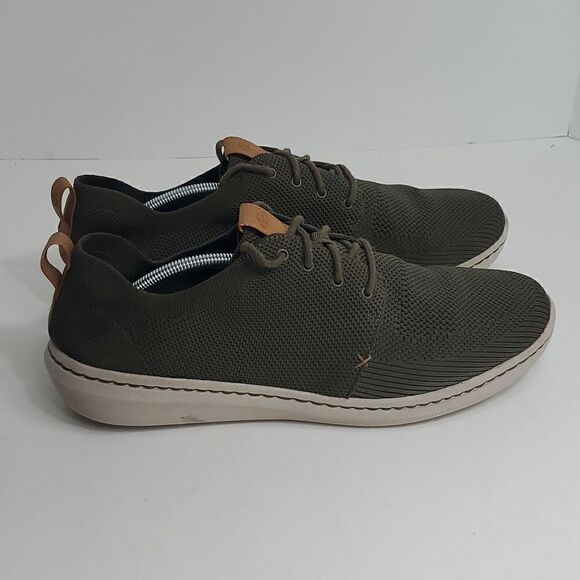 Cloudsteppers by Clarks Men's Step Urban Mix Sneaker Khaki Textile Knit Size 12M - Picture 2 of 12